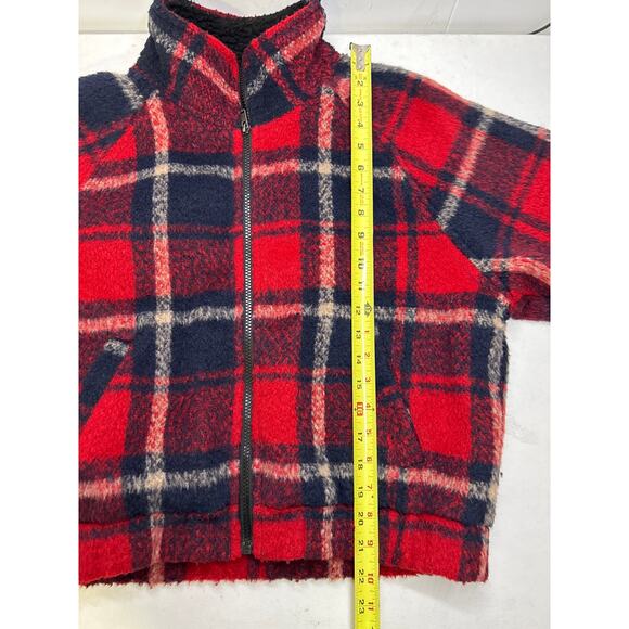 American Eagle women’s plaid cropped wool blend zip up coat in size M - Picture 7 of 7